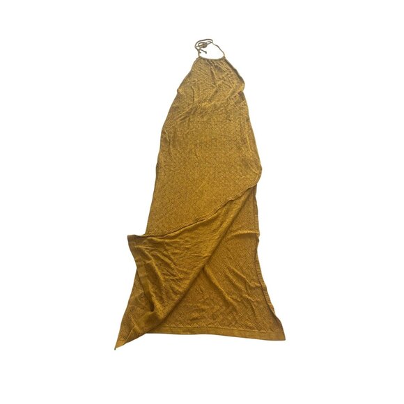 8 Birdies Maxi Knit Dress in Gold - Picture 4 of 5